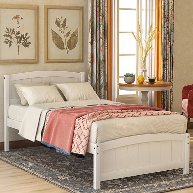 Whisen Twin Size Platform Bed with Sturdy Pinewood Frame and Legs