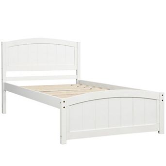 Whisen Twin Size Platform Bed with Sturdy Pinewood Frame and Legs