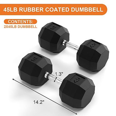 Dumbbell Set of 2, Exercises Fitness Free Weights Dumbbells Set, Hand Weight for Strength Training