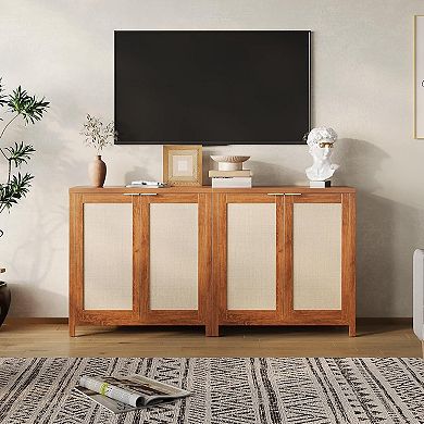 IDEALHOUSE Rattan Sideboard Buffet Cabinet with Storage