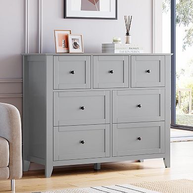 IDEALHOUSE Modern 7-Drawer Dresser with Deep Storage