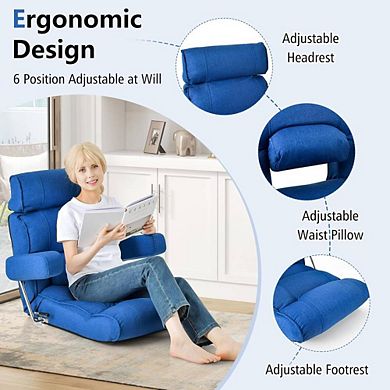Extendable Armrest And Seat Floor Chair