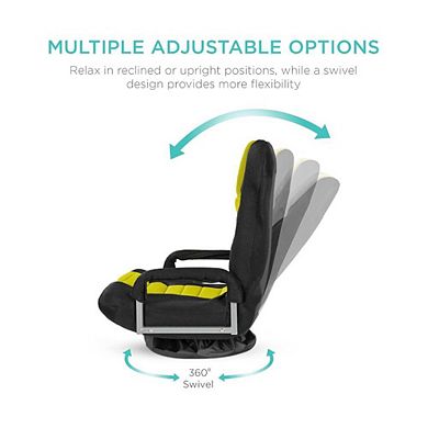 Adjustable Backrest Swivel Floor Chair