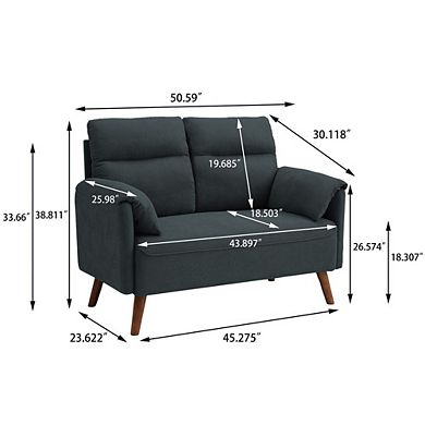 Modern Snuggle Sofa With High Backrest