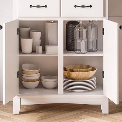 Classic White Wood Sideboard Cabinet