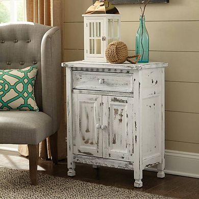 Rustic Cottage White Sideboard Cabinet