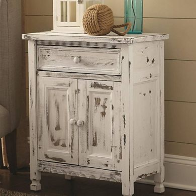 Rustic Cottage White Sideboard Cabinet