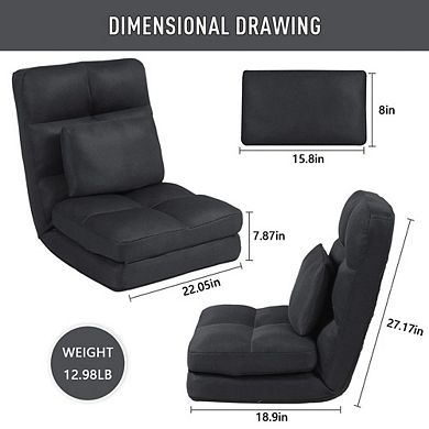 Adjustable Floor Chair With Back Support