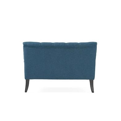 Tufted Backrest Mid-Century Snuggle Sofa