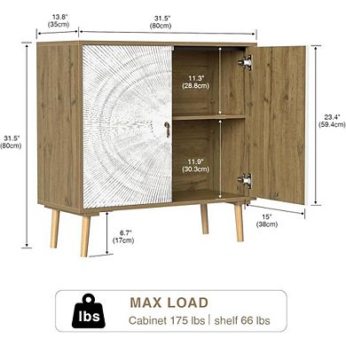 Elegant Wooden Storage Sideboard Cabinet