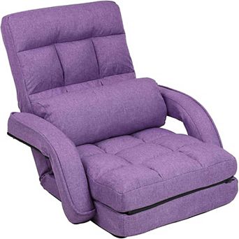 Indoor Floor Chair With Detachable Cushion