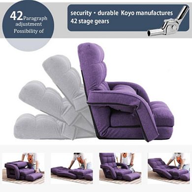 Indoor Floor Chair With Detachable Cushion