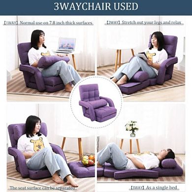 Indoor Floor Chair With Detachable Cushion