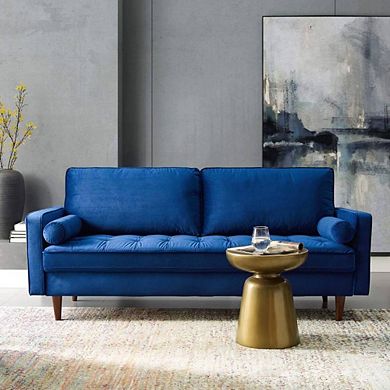 Valour Navy Velvet Snuggle Sofa