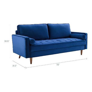 Valour Navy Velvet Snuggle Sofa