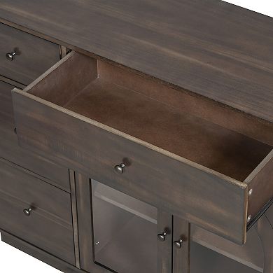 Modern Multi-Drawer Storage Cabinet with Adjustable Interior Shelving by Christopher Knight Home