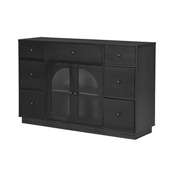 Modern Multi-Drawer Storage Cabinet with Adjustable Interior Shelving by Christopher Knight Home