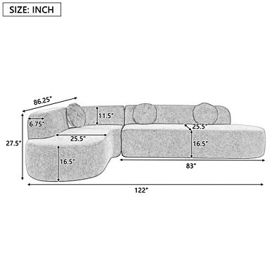 Mirod Curved Extra-Large Sectional Sofa by Christopher Knight Home