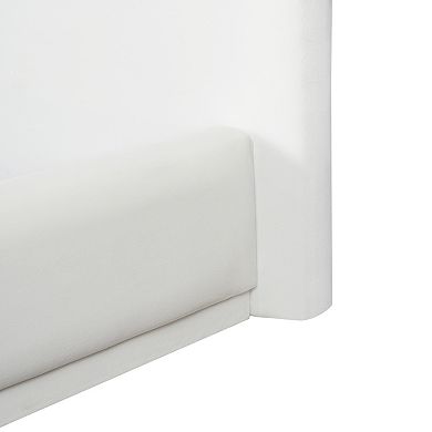 Ellis Modern Upholstered Low-Profile Platform Bed-Ventilated Slats by Christopher Knight Home