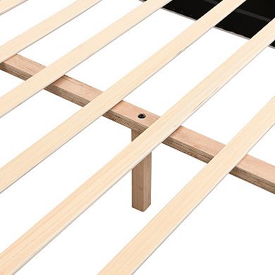 Astrielle Boucle Foam-Padded Headboard Upholstered Platform Bed by Christopher Knight Home