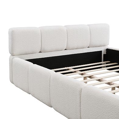 Cassius Clean Contemporary Low-Profile Plush Padded Platform Bed by Christopher Knight Home