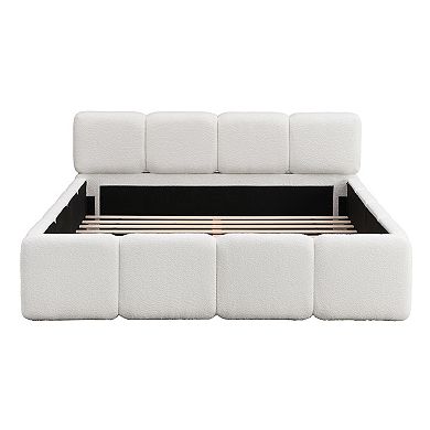 Cassius Clean Contemporary Low-Profile Plush Padded Platform Bed by Christopher Knight Home