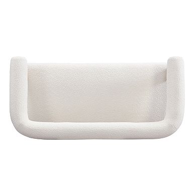 Knox Boucle Upholstered Loveseat with Solid Frame Base by Christopher Knight Home