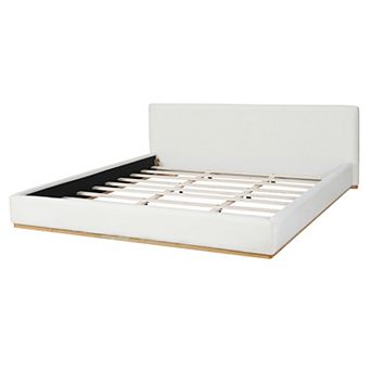 Enzo Elegant Upholstered Wood Frame Platform Bed by Christopher Knight Home