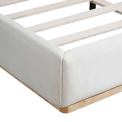 Enzo Elegant Upholstered Wood Frame Platform Bed by Christopher Knight Home
