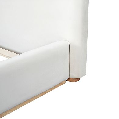 Enzo Elegant Upholstered Wood Frame Platform Bed by Christopher Knight Home