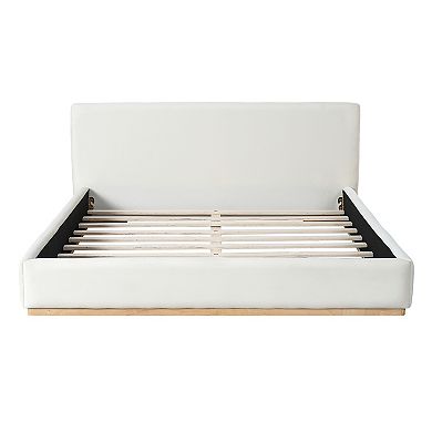 Enzo Elegant Upholstered Wood Frame Platform Bed by Christopher Knight Home