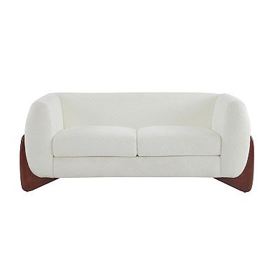 Alma Boucle Upholstered Loveseat by Christopher Knight Home