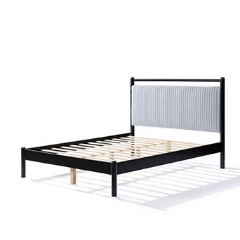 Vista Classic Fluffy Upholstered Platform Bed-Silent Slat System by Christopher Knight Home