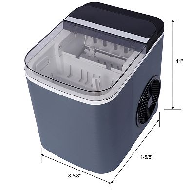 26 lbs. Countertop Self Cleaning Ice Maker with Basket and Scoop