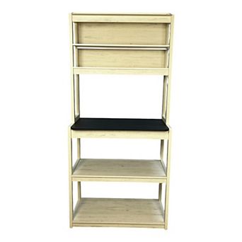 5 tier Kitchen Storage Rack with Adjustable Shelves for Baking Essentials and Microwave