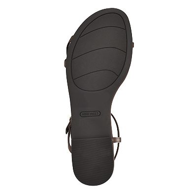 Nine West Masow Women's Round Toe Strappy Flat Sandals