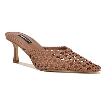 Nine West Camenlaw Women's Woven Tapered Heel Dress Mules