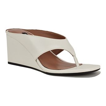 Nine West Jadde Women's Round Toe Slip-On Dress Wedge Sandals