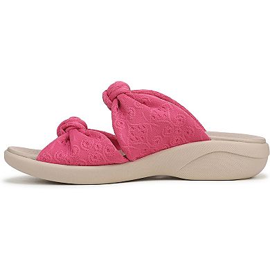 LifeStride Caring Women's Embroidered Fabric Slide Sandals