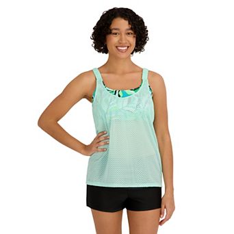 Women's ZeroXposur Scrunchie Twofer Tankini Swim Top
