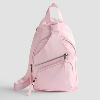 madden girl Nylon Sling Bag With Zip Closure & Multiple Compartments
