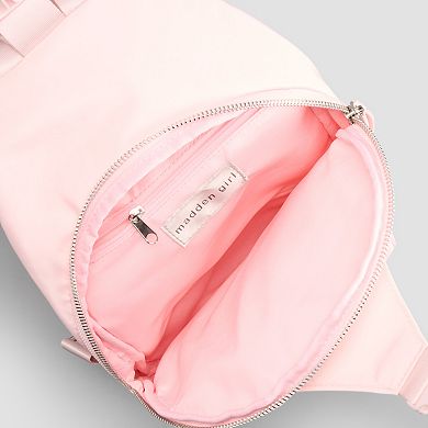 Madden Girl Nylon Sling Bag With Zip Closure & Multiple Compartments