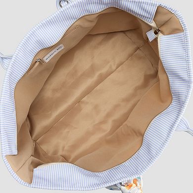 madden girl Embroidered Canvas Large Tote Bag