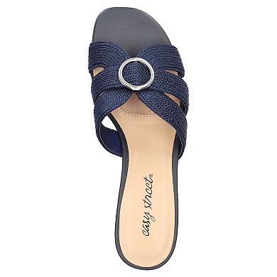 Easy Street Onyx Women's Block Heel Slide Sandals