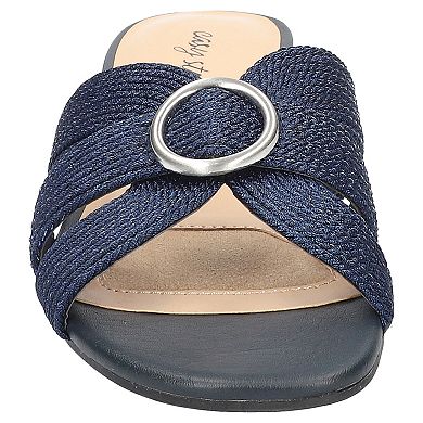 Easy Street Onyx Women's Block Heel Slide Sandals