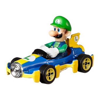 Hot Wheels Mario Kart Luigi Mach 8 Die-Cast Vehicle by Mattel