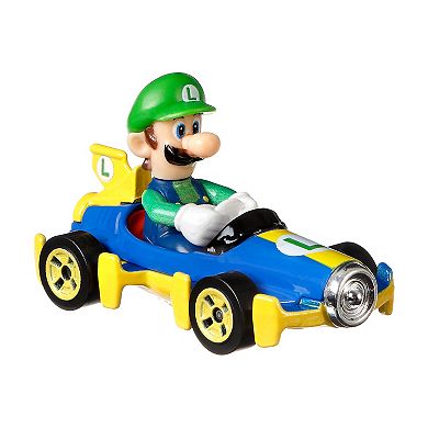 Hot Wheels Mario Kart Luigi Mach 8 Die-Cast Vehicle by Mattel