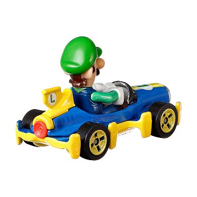 Hot Wheels Mario Kart Luigi Mach 8 Die-Cast Vehicle by Mattel