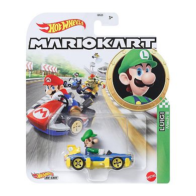 Hot Wheels Mario Kart Luigi Mach 8 Die-Cast Vehicle by Mattel