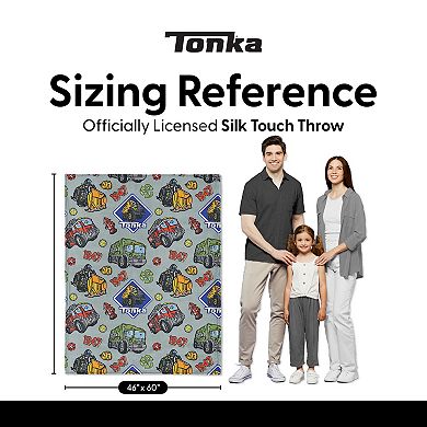 Hasbro Tonka Sketch Silk Touch Throw Blanket